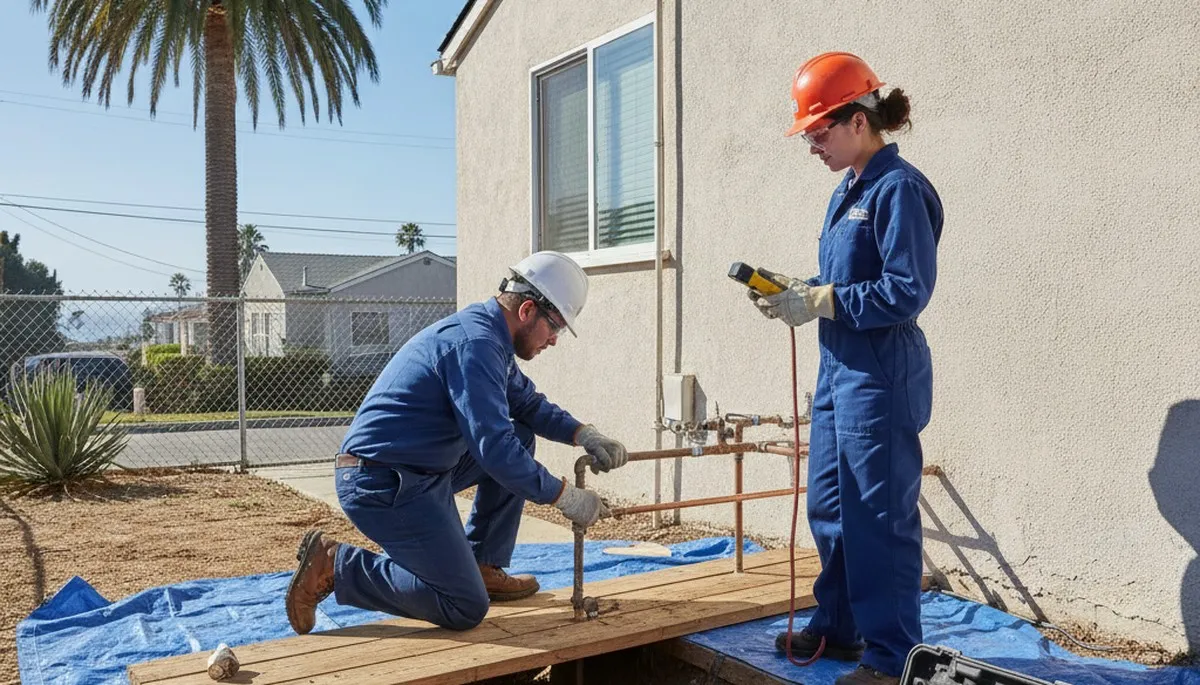 Plumbing repair technician in La Jolla, CA providing residential leak and pipe repair service